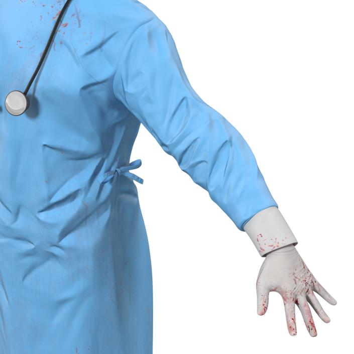 3D model Male Surgeon Mediterranean Rigged 3