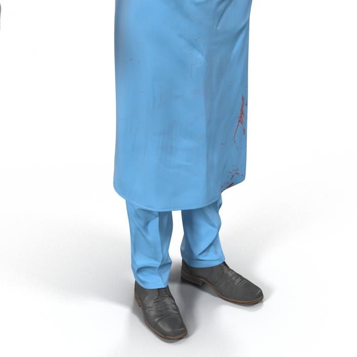 3D model Male Surgeon Mediterranean Rigged 3