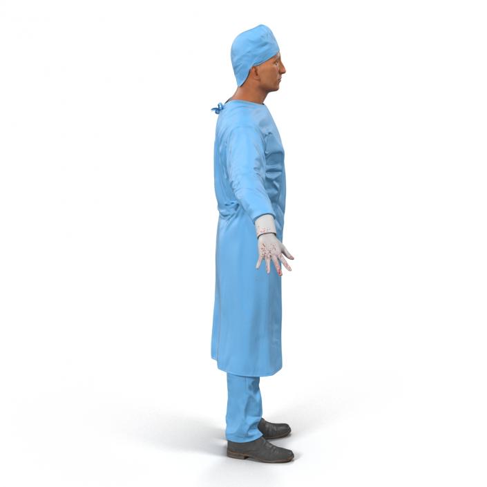 3D model Male Surgeon Mediterranean Rigged 4