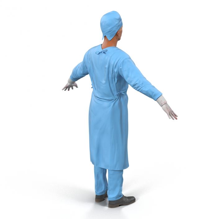 3D model Male Surgeon Mediterranean Rigged 4