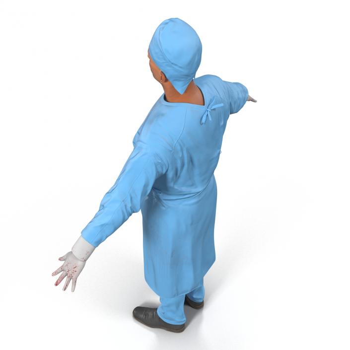 3D model Male Surgeon Mediterranean Rigged 4