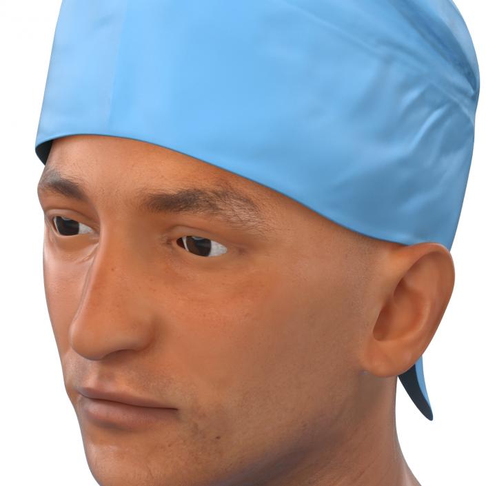 3D model Male Surgeon Mediterranean Rigged 4