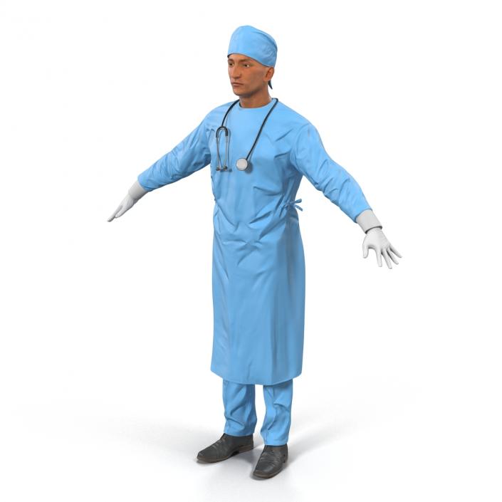 3D Male Surgeon Mediterranean