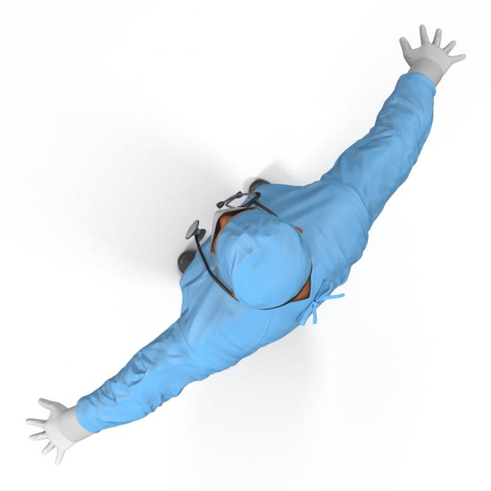 3D Male Surgeon Mediterranean