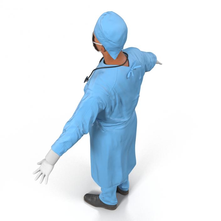 3D Male Surgeon Mediterranean