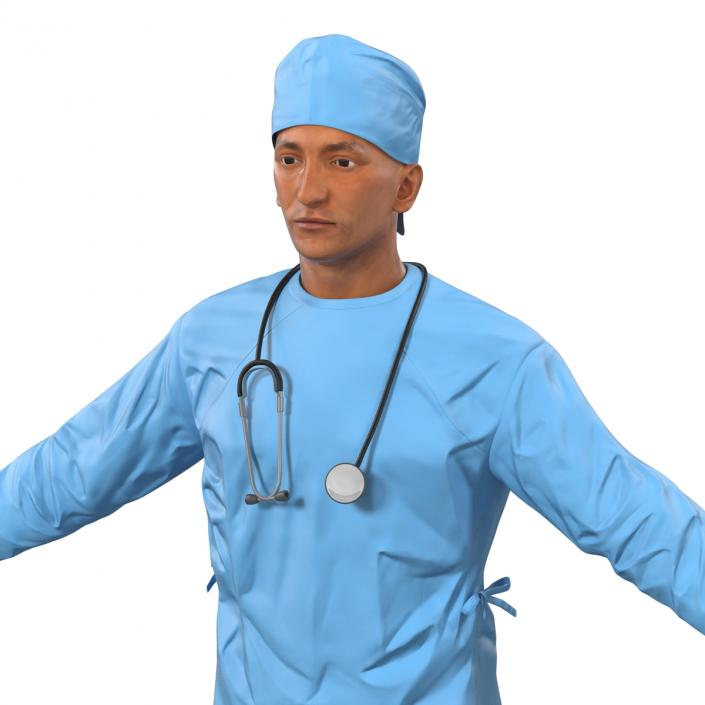 3D Male Surgeon Mediterranean