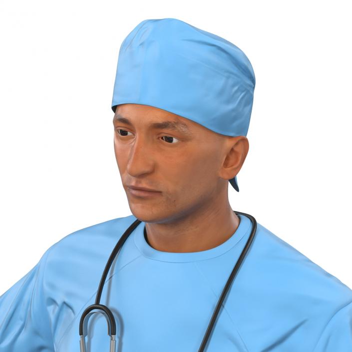 3D Male Surgeon Mediterranean