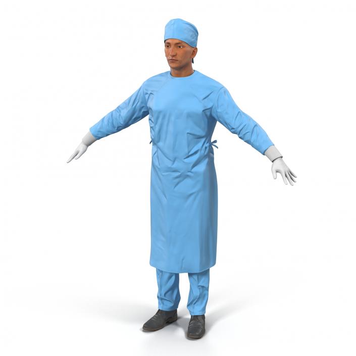 3D Male Surgeon Mediterranean 2 model