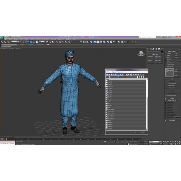 3D Male Surgeon Mediterranean 2 model