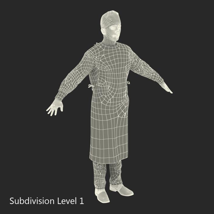 3D Male Surgeon Mediterranean 2 model