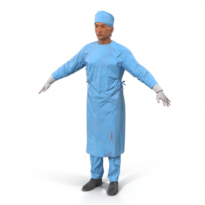 3D Male Surgeon Mediterranean 4 model