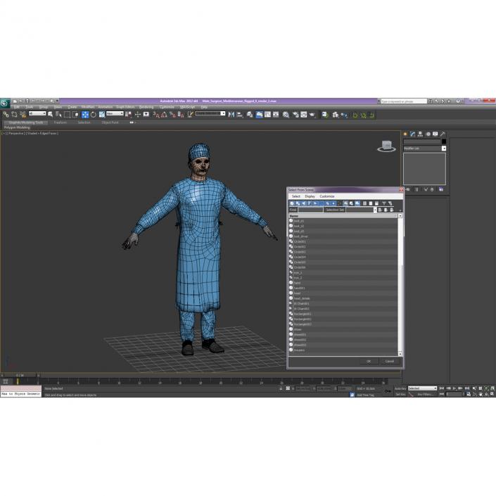 3D Male Surgeon Mediterranean 4 model