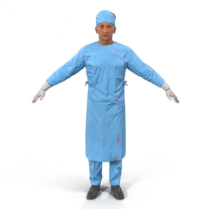 3D Male Surgeon Mediterranean 4 model