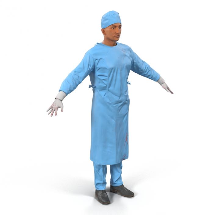 3D Male Surgeon Mediterranean 4 model