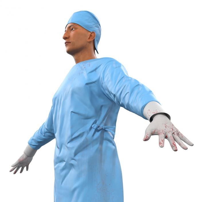 3D Male Surgeon Mediterranean 4 model