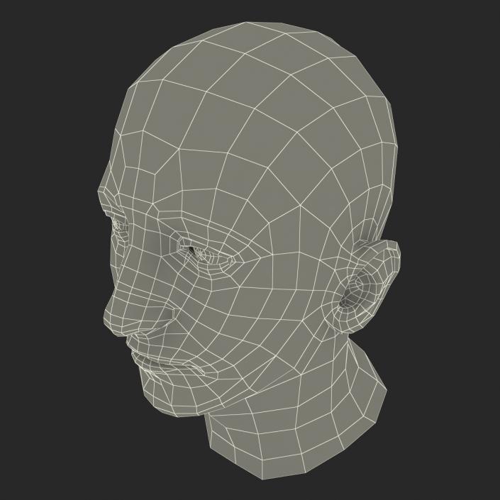 3D Mediterranean Male Head model