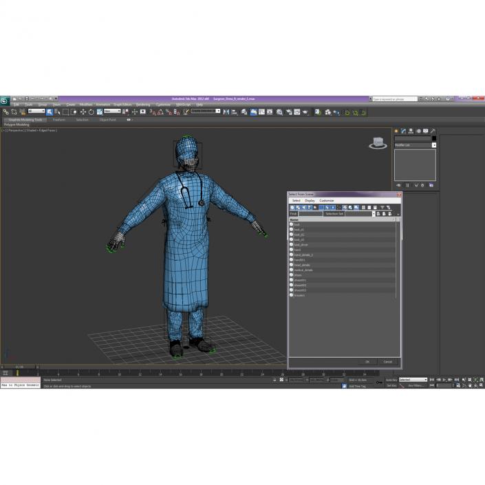 3D model Surgeon Dress 9