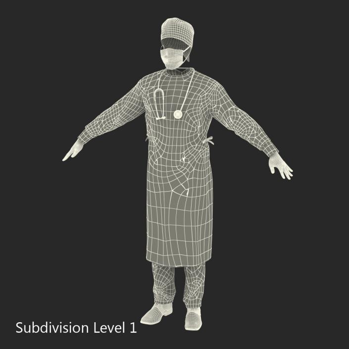 3D model Surgeon Dress 9