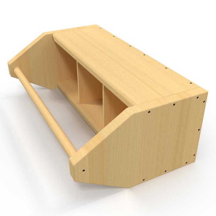 3D model Wooden Tool Box