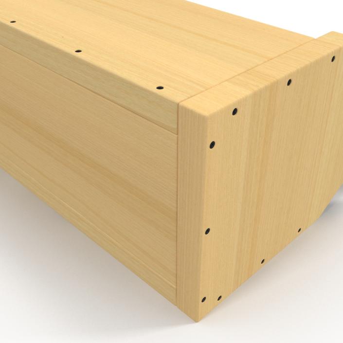 3D model Wooden Tool Box