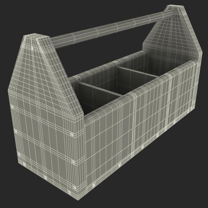 3D model Wooden Tool Box