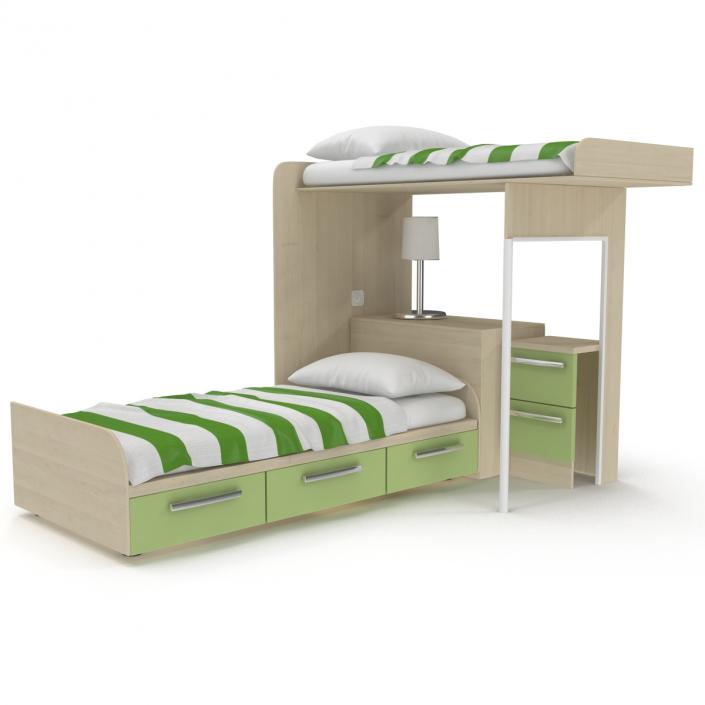 Two Story Children's Bed 3D model