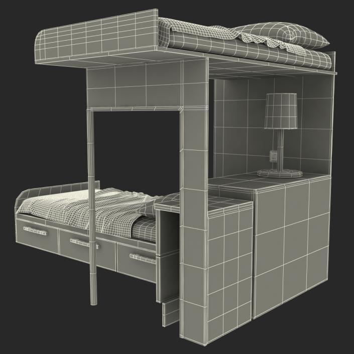 Two Story Children's Bed 3D model