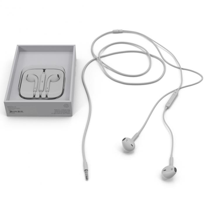 Apple EarPods with Remote and Mic Set 3D