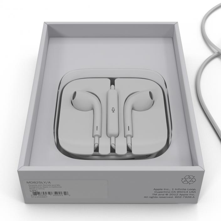 Apple EarPods with Remote and Mic Set 3D