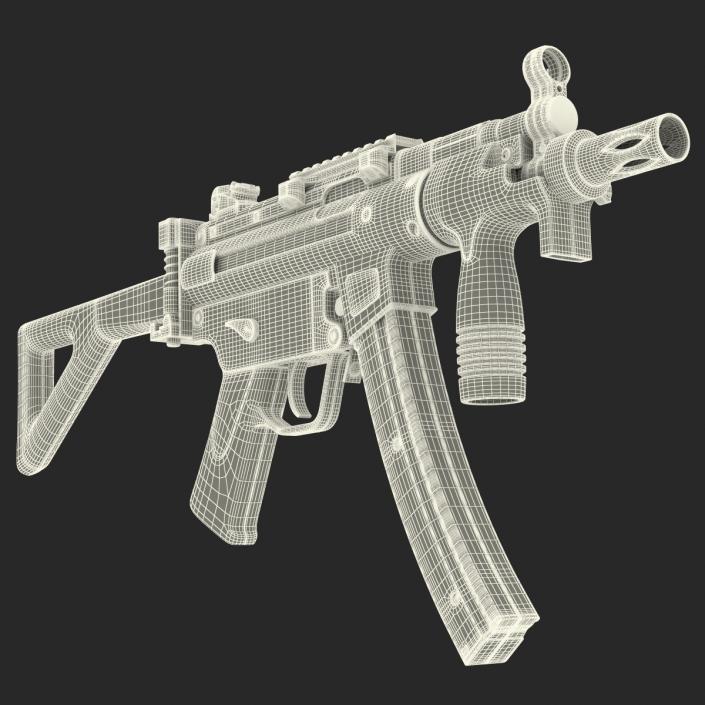 3D Assault Rifle MP5K model