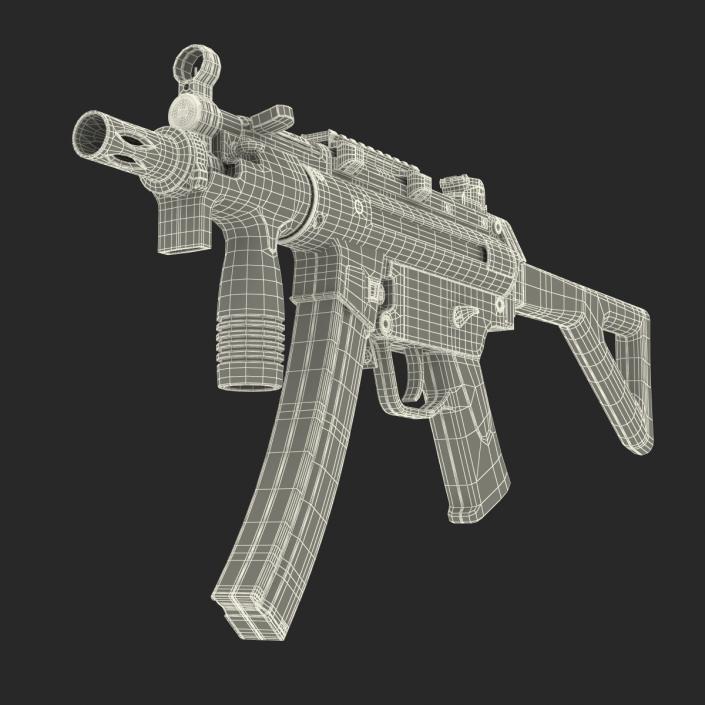 3D Assault Rifle MP5K model