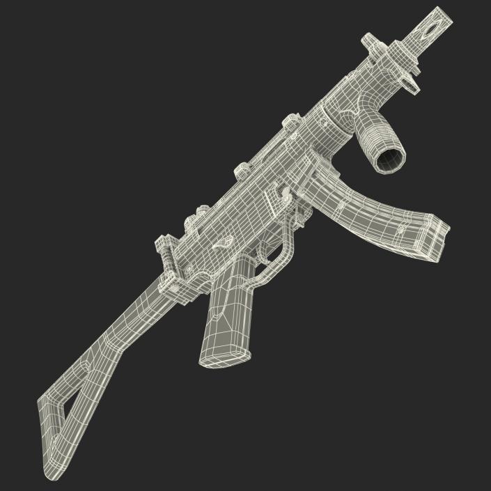 3D Assault Rifle MP5K model