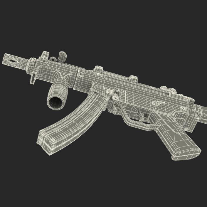 3D Assault Rifle MP5K model