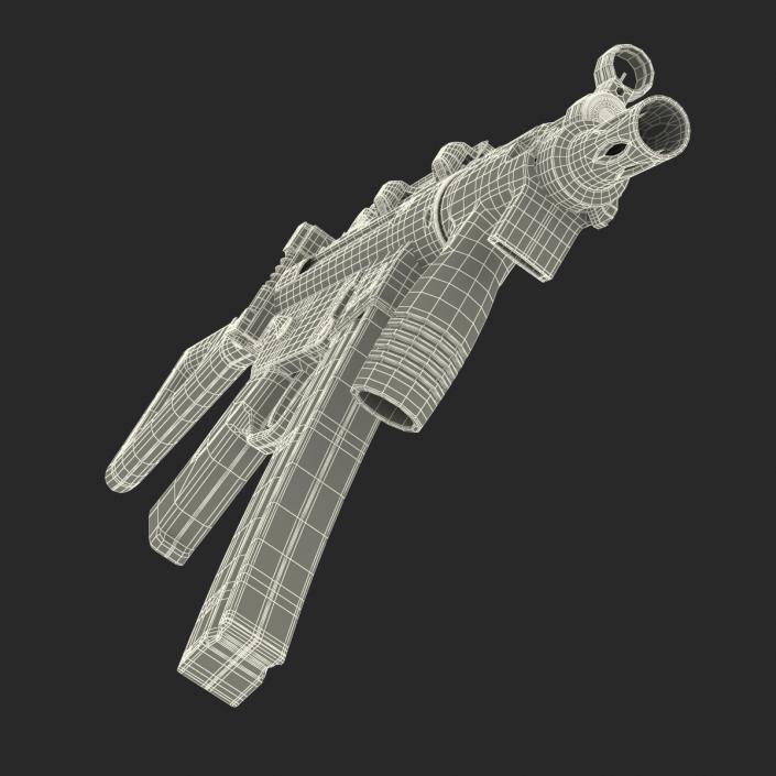 3D Assault Rifle MP5K model