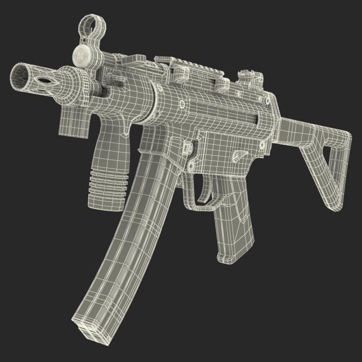 3D Assault Rifle MP5K model