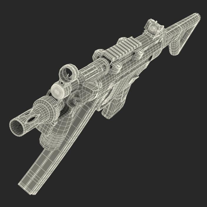 3D Assault Rifle MP5K model