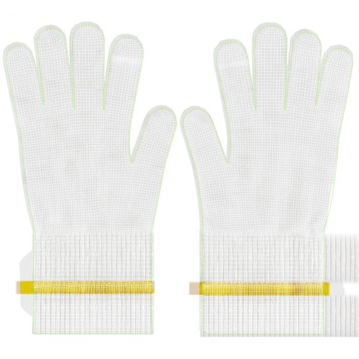 3D Cotton Work Gloves model