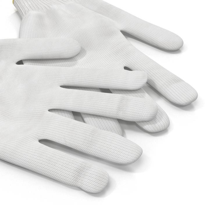 3D Cotton Work Gloves model