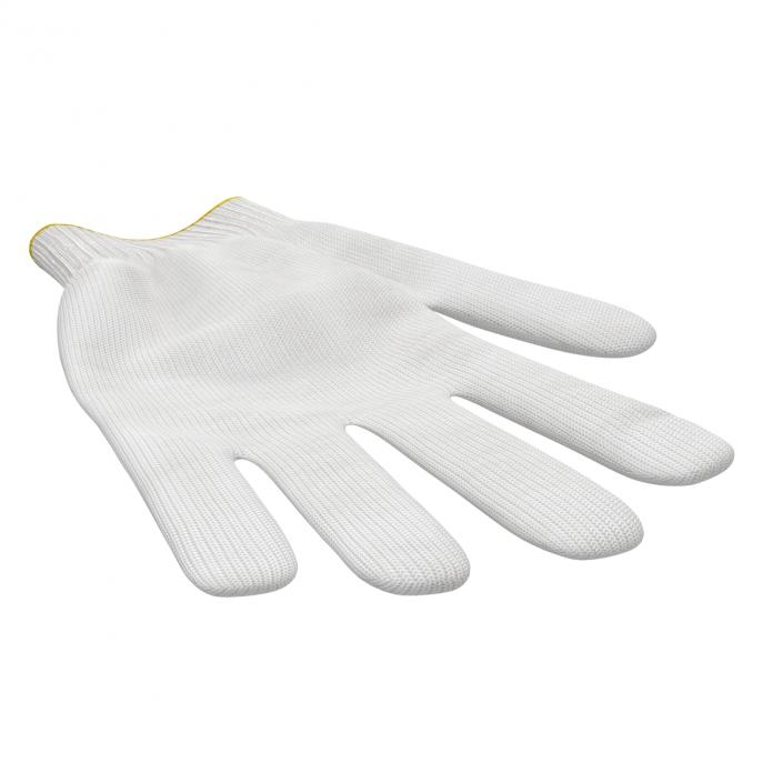 3D Cotton Work Gloves model