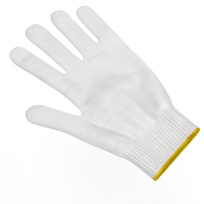 3D Cotton Work Gloves model