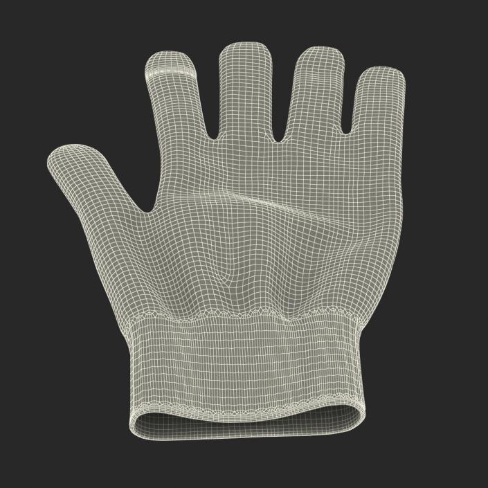 3D Cotton Work Gloves model