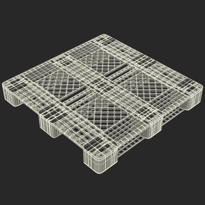 Plastic Pallet Blue 3D model