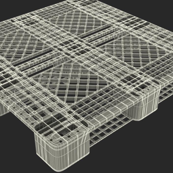 Plastic Pallet Blue 3D model