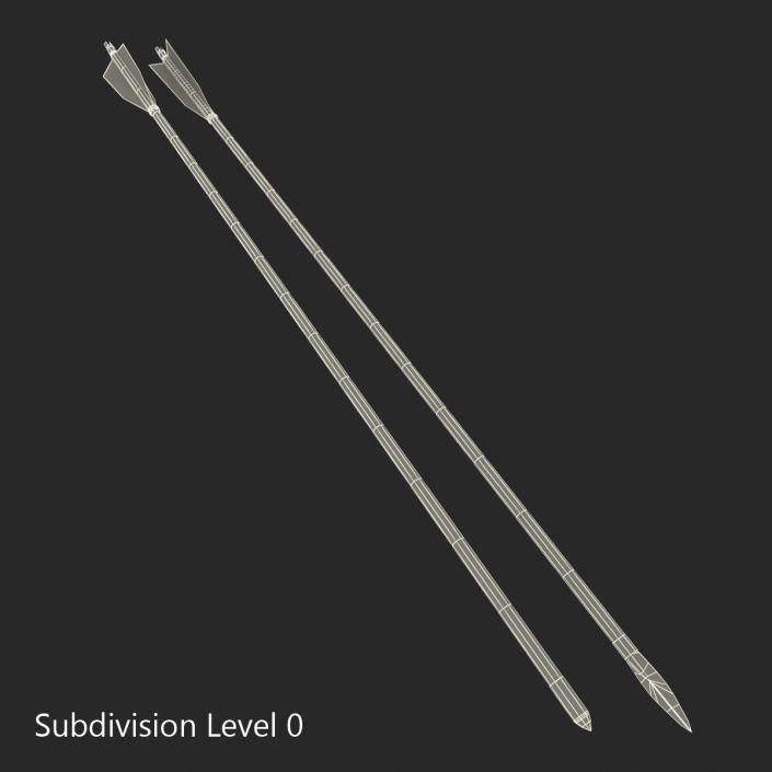 Bow Arrows Set 3D model