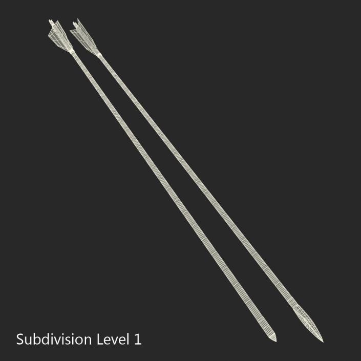 Bow Arrows Set 3D model