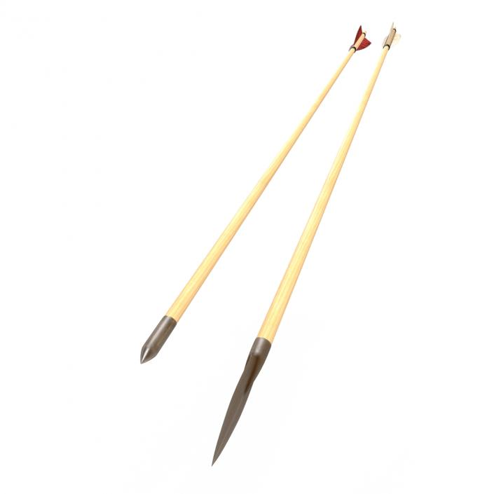 Bow Arrows Set 3D model