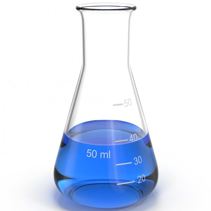 50 ml Erlenmeyer Flask 3D