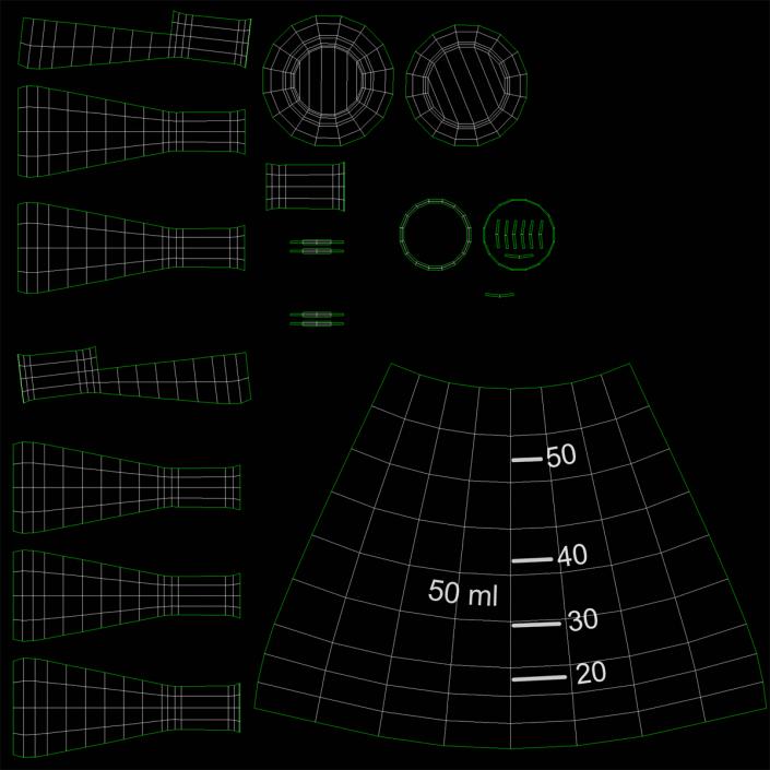 50 ml Erlenmeyer Flask 3D