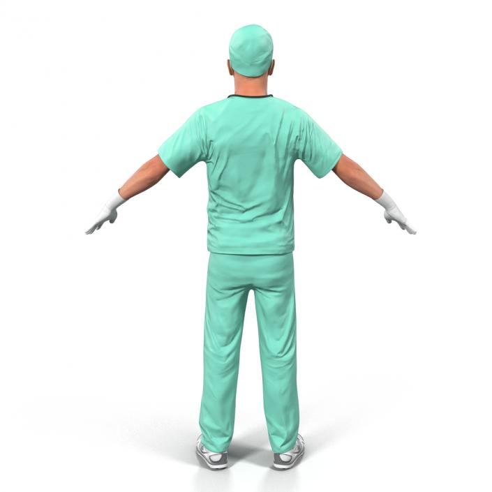 Male Surgeon Caucasian Rigged 3D model