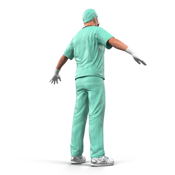 Male Surgeon Caucasian Rigged 3D model